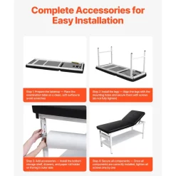 VEVOR Medical Exam Table, 500LBS Loading Medical Examination Bed with 0°–40° Adjustable Backrest, Physical Therapy Exam Table with Storage Shelf & Paper Roll Dispenser for Hospital Clinic Rehab Center