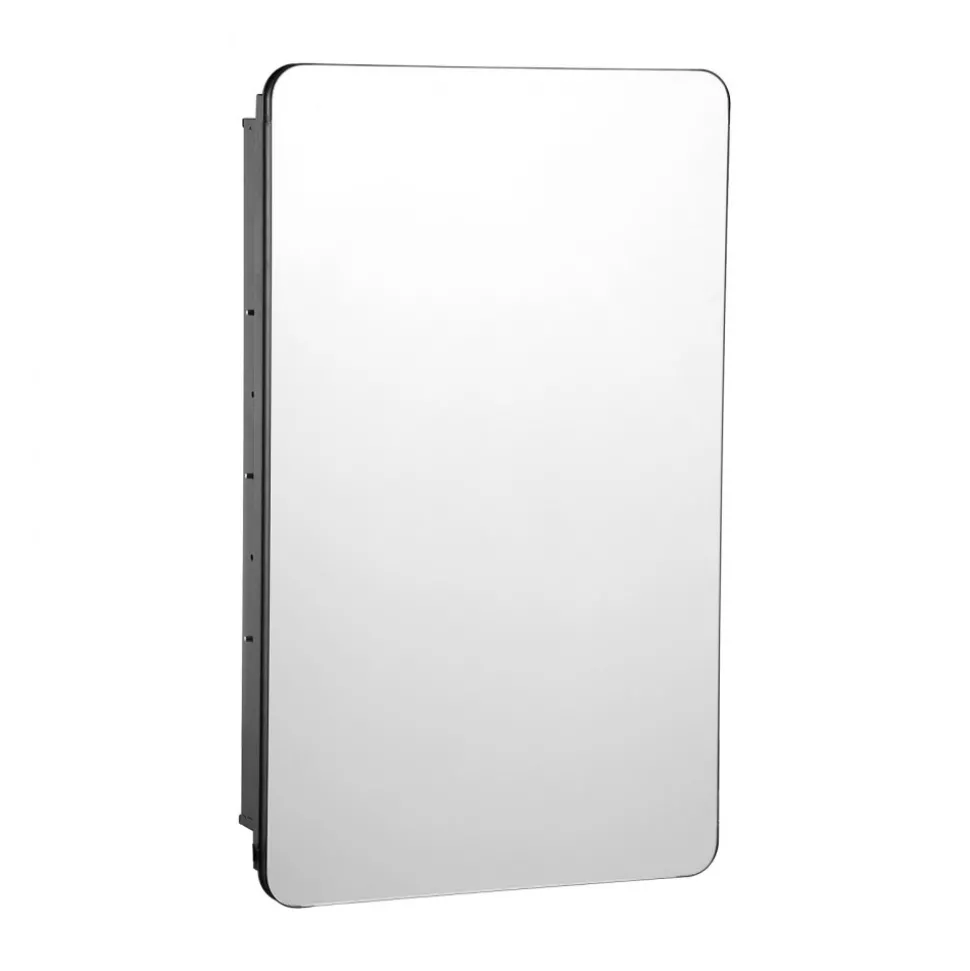 VEVOR Medicine Cabinet, 16.5 x 27.5 inch, Medicine Cabinet for Bathroom with Mirror, Aluminum Frame Bathroom Wall Cabinet, 3-layer Adjustable Shelves, Recessed & Wall-mounted Installation