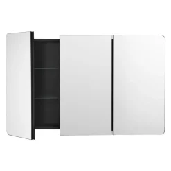 VEVOR Medicine Cabinet, 25.5 x 40 inch, Medicine Cabinet for Bathroom with Mirror, Aluminum Frame Bathroom Wall Cabinet, 4-layer Adjustable Shelves, Recessed & Wall-mounted Installation