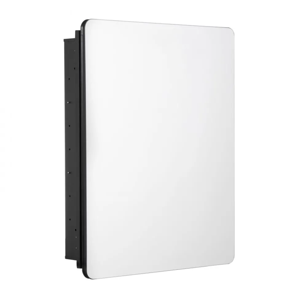 VEVOR Medicine Cabinet, 24 x 30 inch, Medicine Cabinet for Bathroom with Mirror, Aluminum Frame Bathroom Wall Cabinet, 2-layer Adjustable Shelves, Recessed & Wall-mounted Installation