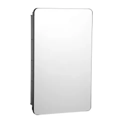 VEVOR Medicine Cabinet, 16 x 24 inch, Medicine Cabinet for Bathroom with Mirror,  Aluminum Frame Bathroom Wall Cabinet, 2-layer Adjustable Shelves, Recessed & Wall-mounted Installation