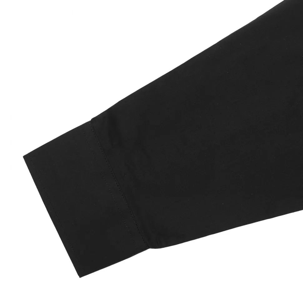 VEVOR Men's Button Up Shirt, Mens Long Sleeve Wrinkle-free Button Down Dress Shirts, Slim Fit Soft Stretch Fabric for Business Casual or Formal, Work, Wedding, Dinner, Black, XL Size