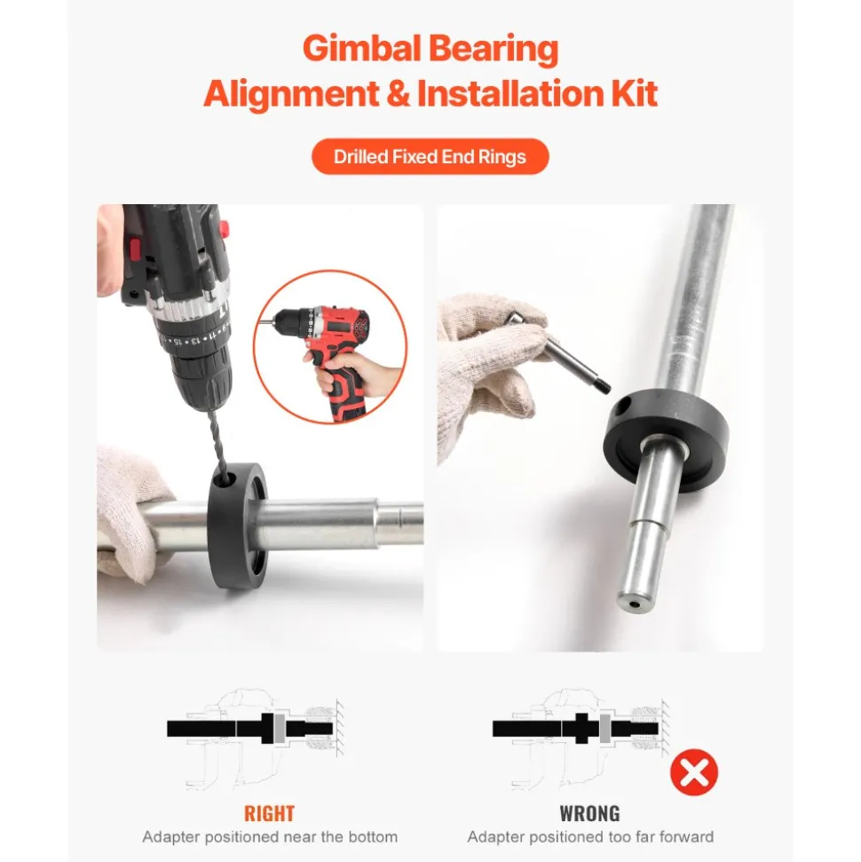 VEVOR Mercruiser Alignment Tool & Gimbal Bearing Puller Set, Compatible with Mercruisers, OMC, Volvo Cobra Bell Housings, Engine Alignment Bearing Puller Seal Bellow Expander Tools Puller Installer