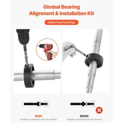 VEVOR Mercruiser Alignment Tool & Gimbal Bearing Puller Set, Compatible with Mercruisers, OMC, Volvo Cobra Bell Housings, Engine Alignment Tool, Bearing Puller Seal Bellow Expander Tools Installer