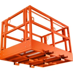 VEVOR Mesh Telehandler Work Platform, 48 x 73.9 Inch, Man Safety Basket, 2000 lbs Capacity, Forklift Telehandler Attachment, Safety Cage, Heavy Duty Carbon Steel, for Most Aerial Jobs Lifting Loader