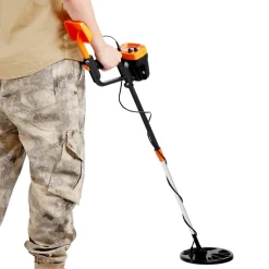VEVOR Metal Detector for Adults & Kids, 8 Inch Waterproof Search Coil with High Accuracy Pointer Display, Adjustable 38''-49'' Gold Detector, Lightweight Aluminum Stem for Detecting Gold Treasure