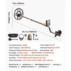 VEVOR Metal Detector for Adults, 12