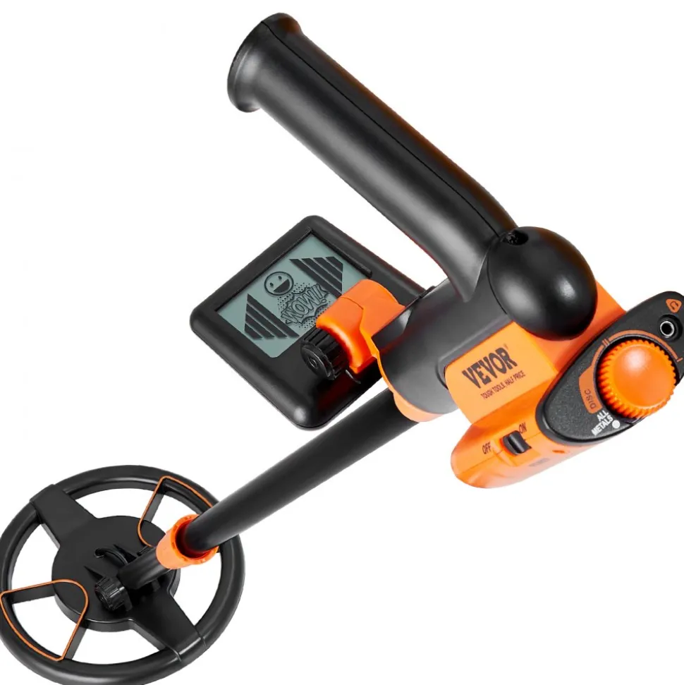 VEVOR Metal Detector for Kids, 6 Inch, 25''-37'' Adjustable Gold Detector, IP68 Waterproof Search Coil with LCD Display Advanced DSP Chip, Lightweight for Junior & Youth Detecting Gold Coin Treasure