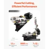 VEVOR Metal Horizontal Band Saw, 7 x 12 in Rectangular Cutting Capacity, 110/220V Metal Vertical Cutting Bandsaw with 1.1 kW Motor, 0-45° Angle Adjustment, Variable Speed, for Metal, Wood, and Plastic