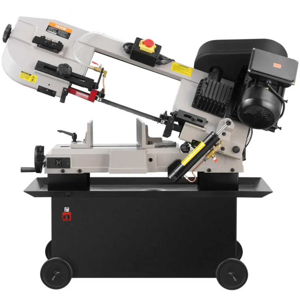 VEVOR Metal Horizontal Band Saw, 7 x 12 in Rectangular Cutting Capacity, 110/220V Metal Vertical Cutting Bandsaw with 1.1 kW Motor, 0-45° Angle Adjustment, Variable Speed, for Metal, Wood, and Plastic
