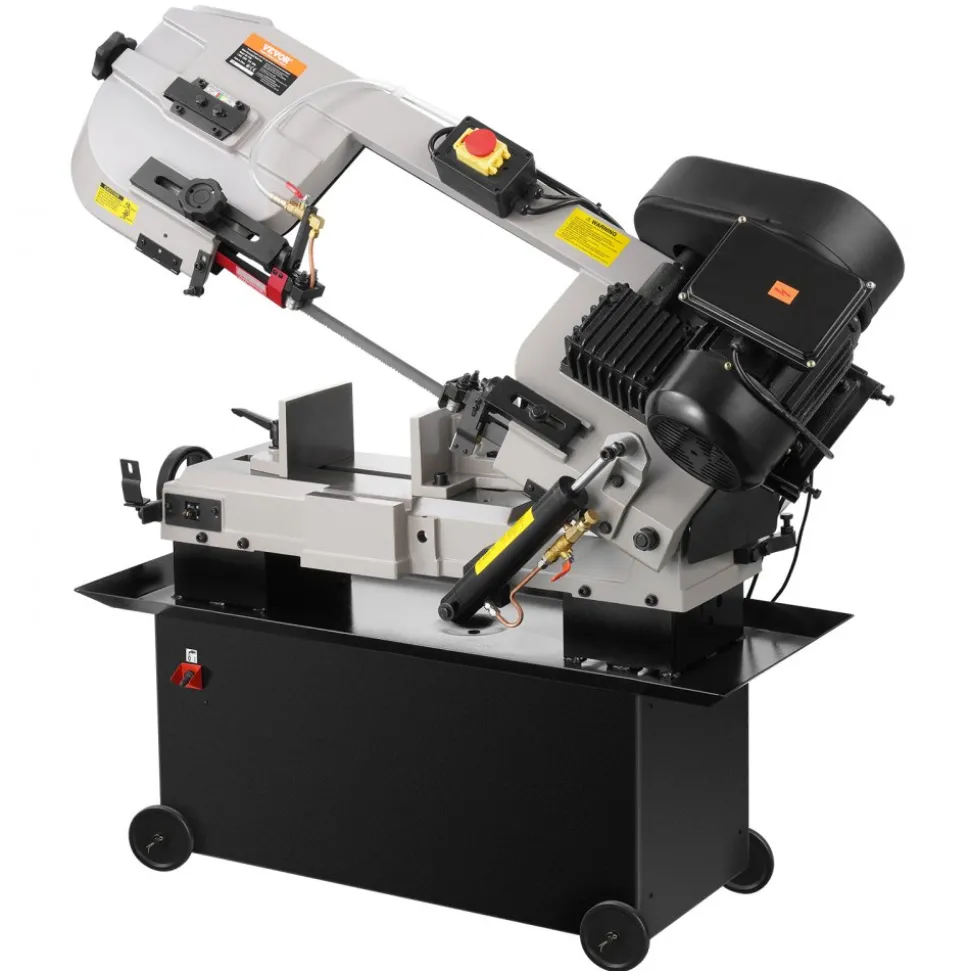 VEVOR Metal Horizontal Band Saw, 7 x 12 in Rectangular Cutting Capacity, 110/220V Metal Vertical Cutting Bandsaw with 1.1 kW Motor, 0-45° Angle Adjustment, Variable Speed, for Metal, Wood, and Plastic
