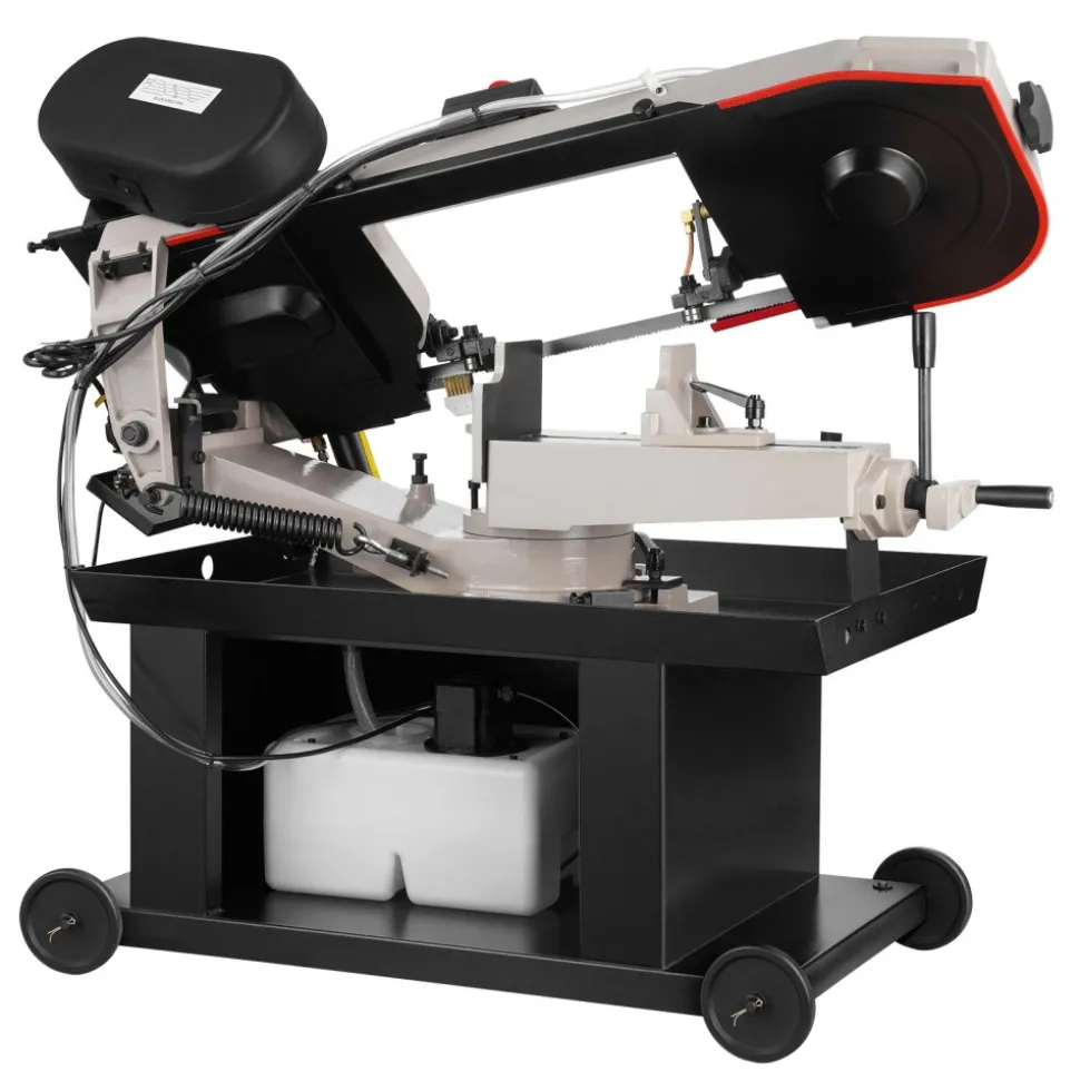 VEVOR Metal Horizontal Band Saw, 7 x 8.25 in Rectangular Cutting Capacity, 110/220V Vertical Cutting Bandsaw with 1.1 kW Motor, 0-45° Angle Adjustment, Variable Speed, for Metal, Wood, and Plastic