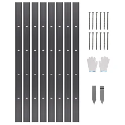 VEVOR Metal Landscape Edging, 8 Packs 72 in Rust-Resistant Aluminum Alloy Landscape Edging, Bendable Garden Edging Border, Heavy Duty Lawn Edging Fence for Flower Bed Yard Pathway