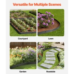 VEVOR Metal Landscape Edging, 8 Packs 72 in Rust-Resistant Aluminum Alloy Landscape Edging, Bendable Garden Edging Border, Heavy Duty Lawn Edging Fence for Flower Bed Yard Pathway
