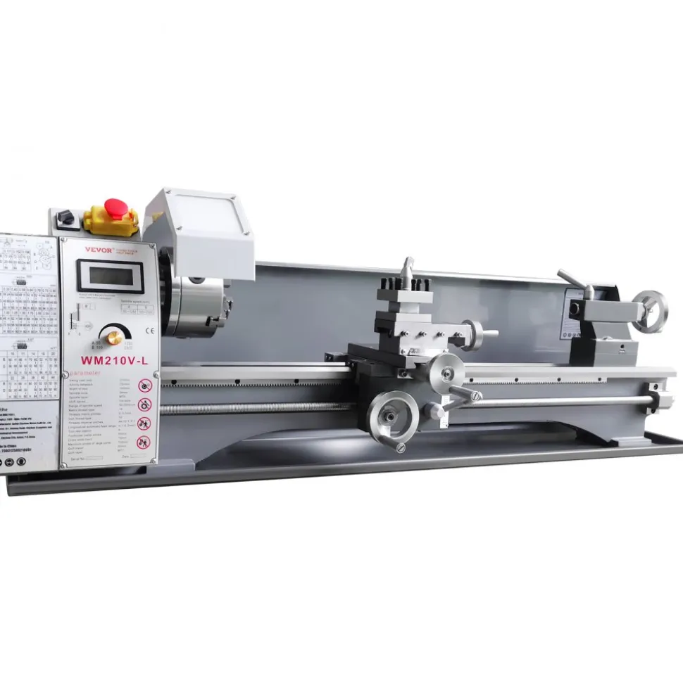 VEVOR Metal Lathe Machine, 211 mm x 750 mm, Precision Benchtop Power Metal Lathe, 0-2500 RPM Continuously Variable Speed, 750W Brushless Motor Metal Gears, with Tool Box for Processing Precision Parts