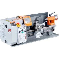 VEVOR Metal Lathe Machine, 7.87'' x 13.78'', Precision Benchtop Power Metal Lathe,, 50-2500 RPM Continuously Variable Speed, 600W Brush Motor Metal Gears, with Tool Box for Processing Precision Parts