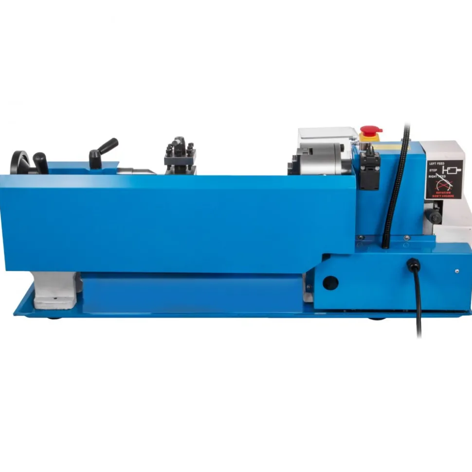 VEVOR Metal Lathe 7x14inch Precision Bench Top Mini Metal Lathe 550W Precision Metal Lathe Variable Speed 50-2500 RPM Nylon Gear with A Movable Lamp