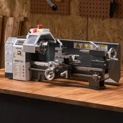 VEVOR Metal Lathe, 8 x 16 in, 550W Benchtop Lathe Machine, 0-2500 RPM Variable Speed, with 0.0003 in Spindle Accuracy Metal Gear, for Processing Precision Parts Imperial/Metric Thread Soft Metals Wood