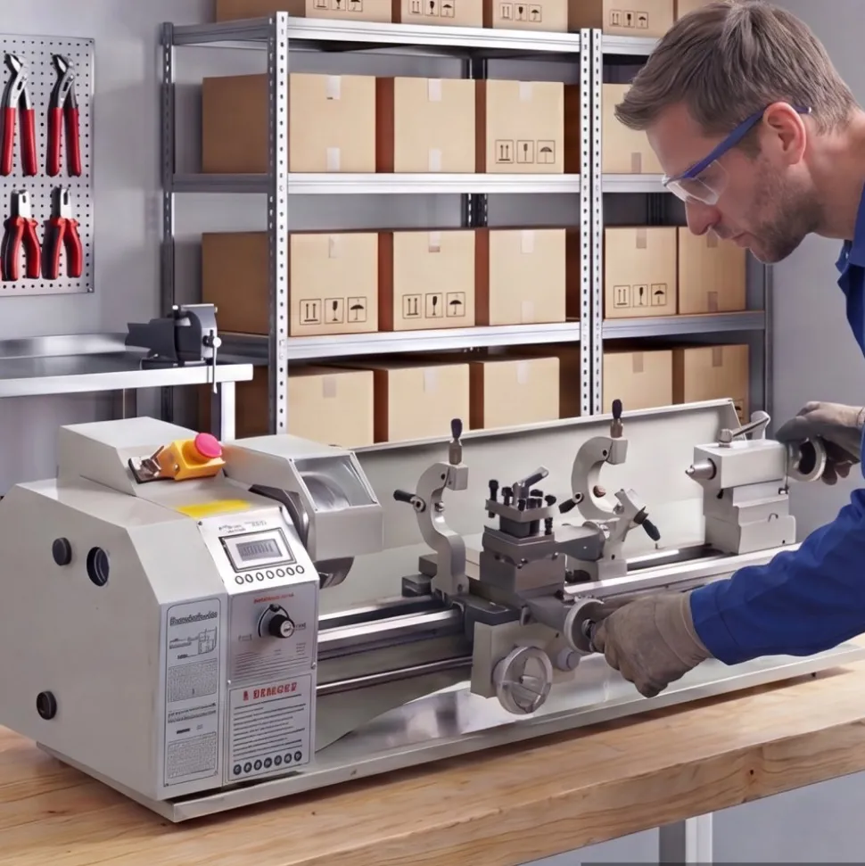 VEVOR Metal Lathe 8.7 x 30 in 1100W Benchtop Lathe Machine Variable Speed, 3000 RPM Max Spindle Speed, with Metal Gear, Brushless Motor, 8 Metric 8 Imperial Threads, for Metalworking Threading Turning