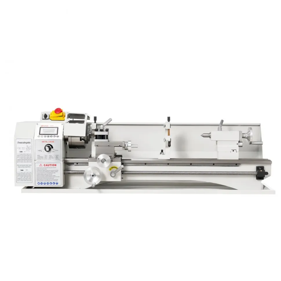 VEVOR Metal Lathe 8.7 x 30 in 1100W Benchtop Lathe Machine Variable Speed, 3000 RPM Max Spindle Speed, with Metal Gear, Brushless Motor, 8 Metric 8 Imperial Threads, for Metalworking Threading Turning