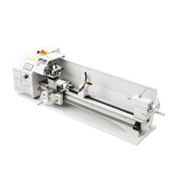 VEVOR Metal Lathe 8.7 x 30 in 1100W Benchtop Lathe Machine Variable Speed, 3000 RPM Max Spindle Speed, with Metal Gear, Brushless Motor, 8 Metric 8 Imperial Threads, for Metalworking Threading Turning