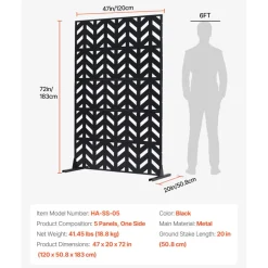 VEVOR Metal Privacy Screen, 47