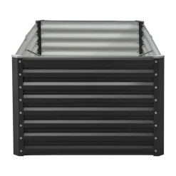 VEVOR Metal Raised Garden Bed, 6 x 3 x 1 ft Outdoor Galvanized Planter Garden Box, Open Bottom Design, Large Planter Raised Bed for Growing Vegetables, Flowers, Herbs, Succulents, Galvanized Color