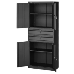 VEVOR Metal Storage Cabinet, 180 lbs Shelf Load Capacity, 70.87