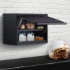 VEVOR Metal Storage Cabinet, 120lbs Load Capacity per Shelf, 20'' Tall Wall-Mounted Powder-Coating Steel Garage Cabinet with Adjustable Shelf, Press to Lock & Open Door, Perfect for Office Home Garage