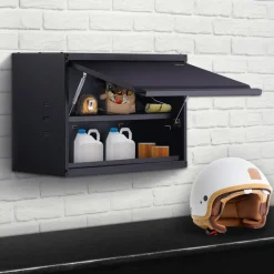 VEVOR Metal Storage Cabinet, 120lbs Load Capacity per Shelf, 20'' Tall Wall-Mounted Powder-Coating Steel Garage Cabinet with Adjustable Shelf, Press to Lock & Open Door, Perfect for Office Home Garage