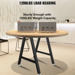 VEVOR Metal Table Legs 28 x 17.7 inch A-Shaped Desk Legs Set of 2 Heavy Duty Bench Legs with Polyurethane Coating, Furniture Legs with Floor Protectors, Wrought Iron Coffee Table Legs for Home DIY Bla