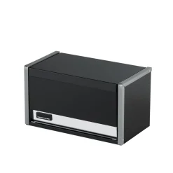 VEVOR Metal Tool Box, 8.6-inch, Portable Metal Tool Box with 3 Drawers, Small Tool Chest with EVA Liners and PP Feet Pads, Heavy-Duty Steel With Ball Bearing Opening and Powder Coated Finish, Black