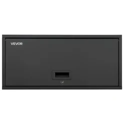 VEVOR Metal Wall Cabinet, 27.56W x 12.01D x 14.02H Inch, Floating Garage Tool Cabinet with Up-Flip Door, 120 lbs Load per Shelf, Fit for Garage, Basement, Kitchen, Warehouse, Assembly Required