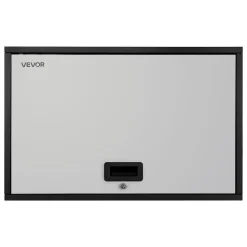 VEVOR Metal Wall Cabinet, 27.56W x 12.01D x 19.69H Inch, Floating Garage Tool Cabinet with Up-Flip Door and Shelf, 240 lbs Load Capacity, Fit for Garage, Basement, Kitchen, Warehouse Assembly Required