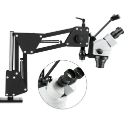 VEVOR Micro Inlaid Mirror Multi-Directional Microscope with Spring Bracket Multi-Directional Micro-Setting Microscope Microscope Gem Diamond Setting Machine with Stand Jewelry Tools 7X-45X