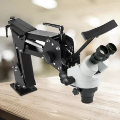 VEVOR Micro Inlaid Mirror Multi-Directional Microscope with Spring Bracket Multi-Directional Micro-Setting Microscope Microscope Gem Diamond Setting Machine with Stand Jewelry Tools 7X-45X