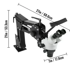 VEVOR Micro Inlaid Mirror Multi-Directional Microscope with Spring Bracket Multi-Directional Micro-Setting Microscope Microscope Gem Diamond Setting Machine with Stand Jewelry Tools 7X-45X