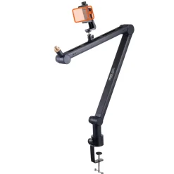 VEVOR Microphone Boom Arm with Desk Mount, 360° Rotatable, Adjustable Mic Stand with 3/8" to 5/8" Adapter Port, for Recording Blue Yeti Hyperx Quadcast Blue Snowball Shure SM7B Audio Technica