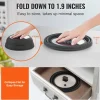 VEVOR Microwave Splatter Cover & Mat, 10.8" Collapsible Microwave Lid for Food, 500°F Heat-Resistant Silicone & Tempered Glass Splatter Guard for Plate Dish, Multi-Purpose Kitchen Gadget with Handle