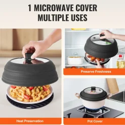 VEVOR Microwave Splatter Cover & Mat, 10.8