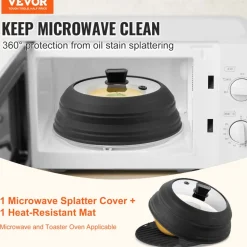 VEVOR Microwave Splatter Cover & Mat, 10.8