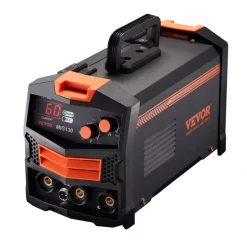 VEVOR MIG Welder, 130Amp Synergic Mig Welding Machine, 110V Gasless Flux Core Welder Machine, Portable Mig Welder with IGBT Inverter Technology and Digital Display Screen
