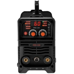 VEVOR MIG Welder, 130Amp Synergic Mig Welding Machine, 3-in-1 Flux Core MIG/Stick/Lift TIG Multi-Process Welder Machine, 110V Portable Mig Welder with IGBT Inverter Technology & Digital Display Screen