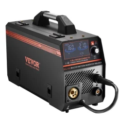 VEVOR MIG Welder, 160A Synergic Mig Welding Machine, 4-in-1 Gas MIG/Flux Core MIG/Stick/Lift TIG Multi-Process Welder Machine, 110V/220V Dual Voltage Mig Welder with IGBT Inverter & LCD Screen Display