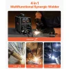 VEVOR MIG Welder, 200A Synergic Mig Welding Machine, 4-in-1 Gas MIG/Flux Core MIG/Stick/Lift TIG Multi-Process Welder Machine, 110V/220V Dual Voltage Mig Welder with IGBT Inverter & LCD Screen Display