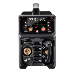 VEVOR MIG Welder, 200A Synergic Mig Welding Machine, 4-in-1 Gas MIG/Flux Core MIG/Stick/Lift TIG Multi-Process Welder Machine, 110V/220V Dual Voltage Mig Welder with IGBT Inverter & LCD Screen Display