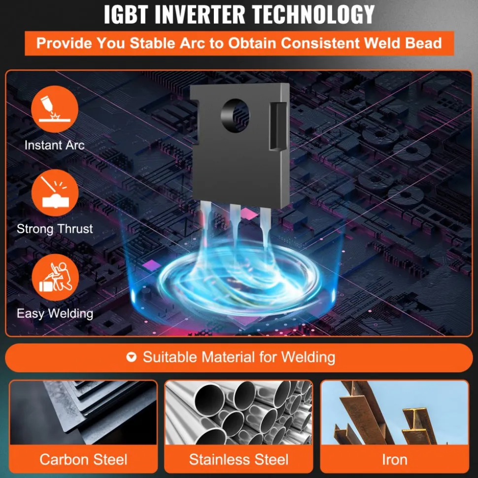 VEVOR MIG Welder, 3 in 1 Welder Welding Machine, 270 Amp MIG Lift TIG Arc Welder 110V 220V Lift TIG Welder Lift ARC Welder Digital Display Combo Welding Machine MMA Stick IGBT DC Inverter Welder
