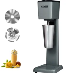 VEVOR Milkshake Machine, 375W Milkshake Maker Mixer, Single Head Drink Mixer Blender Machine, 3-Speed Milkshake Blender with 820ml Stainless Steel Cup for Commercial