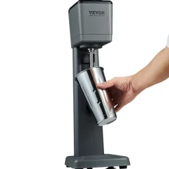VEVOR Milkshake Machine, 375W Milkshake Maker Mixer, Single Head Drink Mixer Blender Machine, 3-Speed Milkshake Blender with 820ml Stainless Steel Cup for Commercial