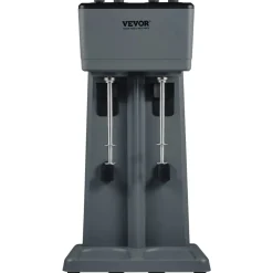 VEVOR Milkshake Machine, 375W x 2 Milkshake Maker Mixer, Dual Head Drink Mixer Blender Machine, 3-Speed Milkshake Blender with 2 x 820ml Stainless Steel Cup for Commercial